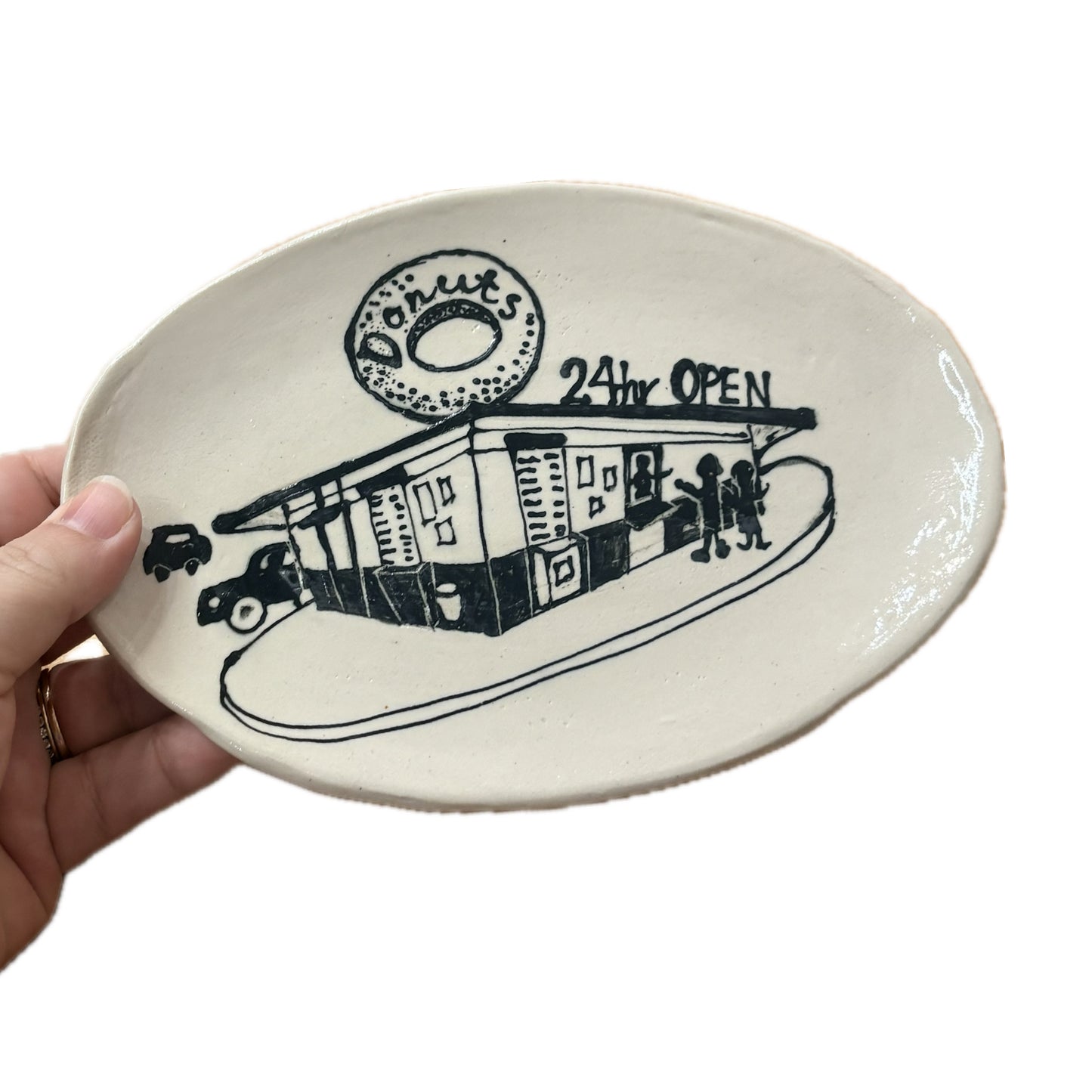 BELOVED POTTERY - Drawing Plate - Donut Shop