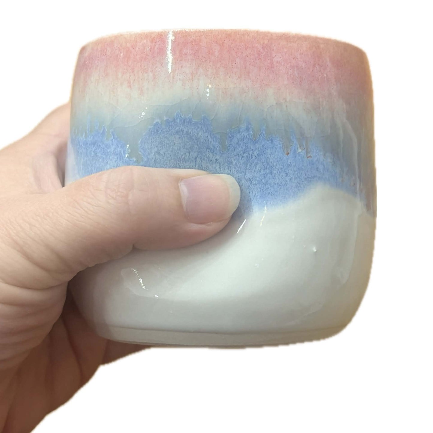 EARTH BY HAND- Hug Mugs- Pink & Blue Glaze