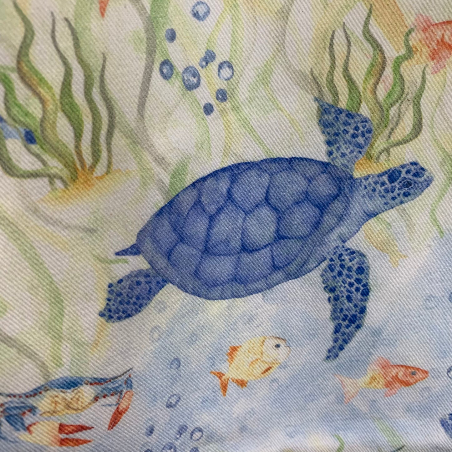 Shanna Trees Creations- "Turtles" Organic Cotton Zip Pouches- White