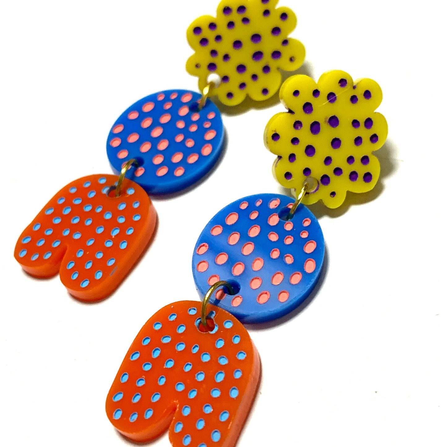 THIS BIRD HAS FLOWN - “Bubble Pop- Citrine” DANGLE EARRINGS