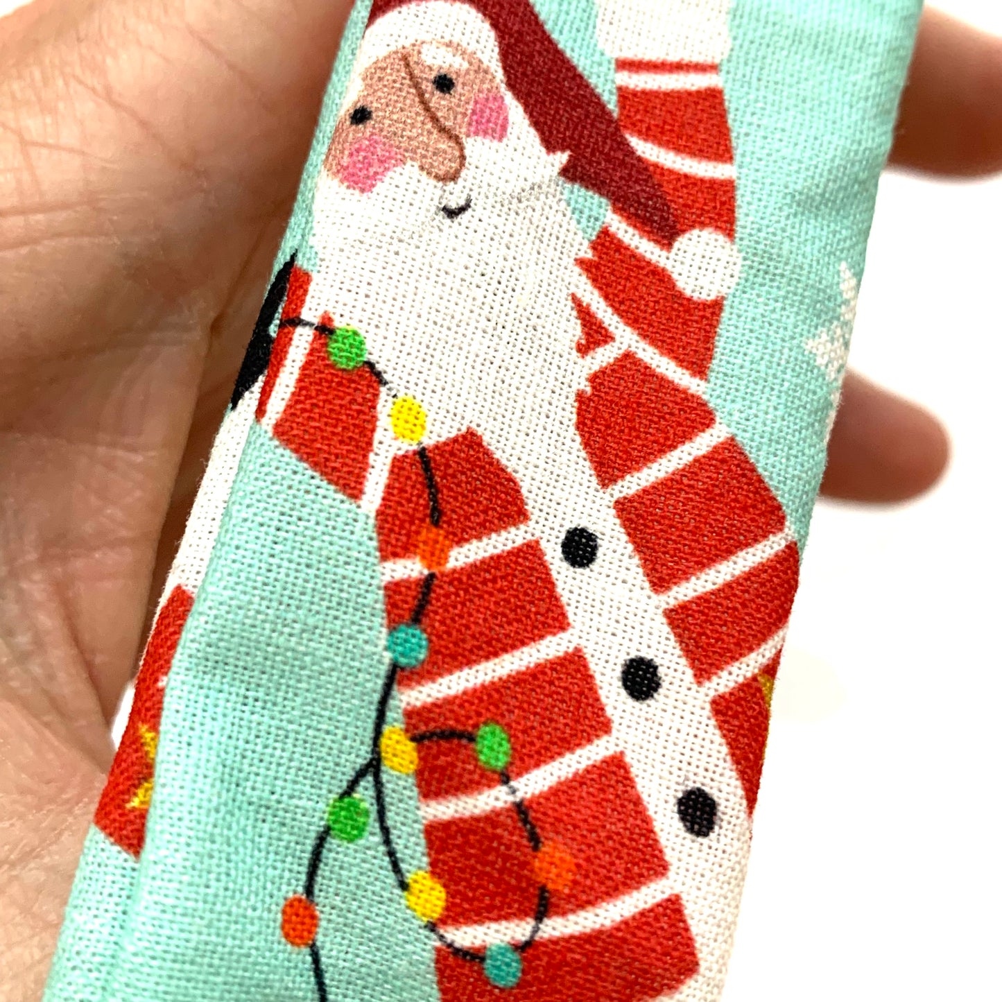 MUMMA WHOOPEE - Regular “Aqua Cheeky Santa” SCRUNCHIE