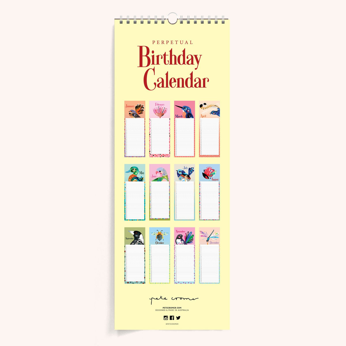 PETE CROMER - PERPETUAL BIRTHDAY CALENDAR