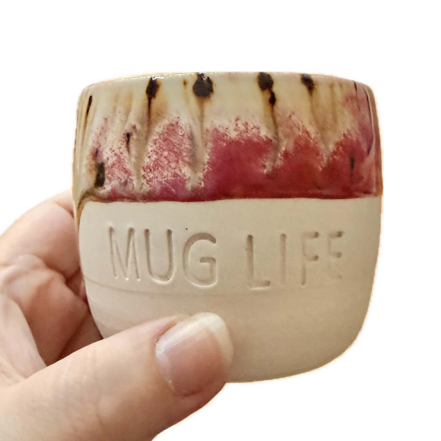 POTTERESS BY ALICIA - MUG LIFE - Hand Stamped Mug