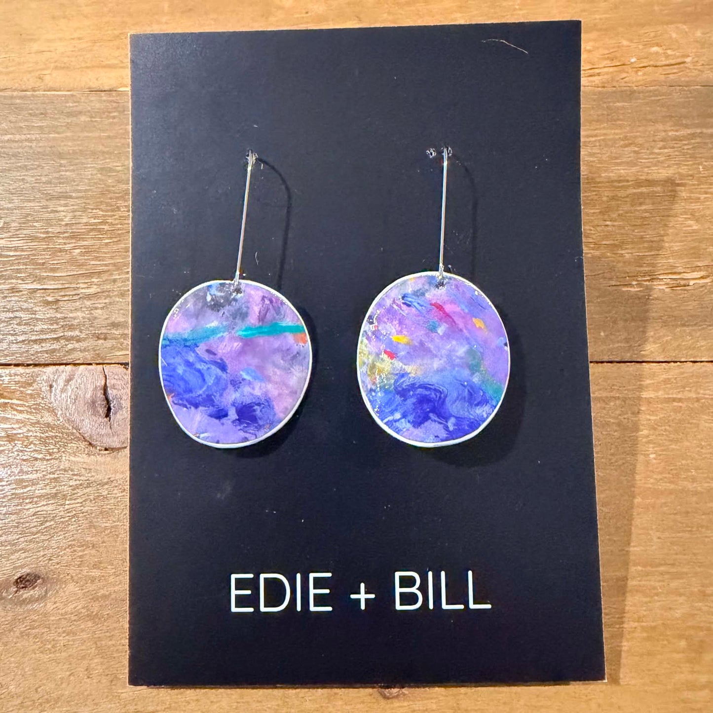 EDIE & BILL- DORALEE SINGLE DROP- Recycled Coffee Pod & Magazine Earrings
