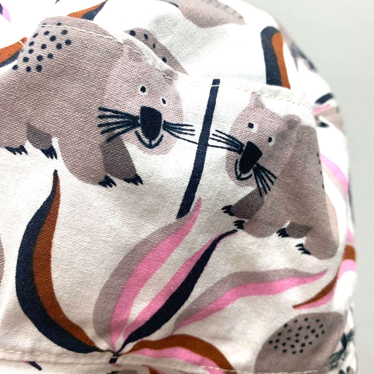 Teacups n Quilts- Wombats Fabric Hat- Kids Size Small