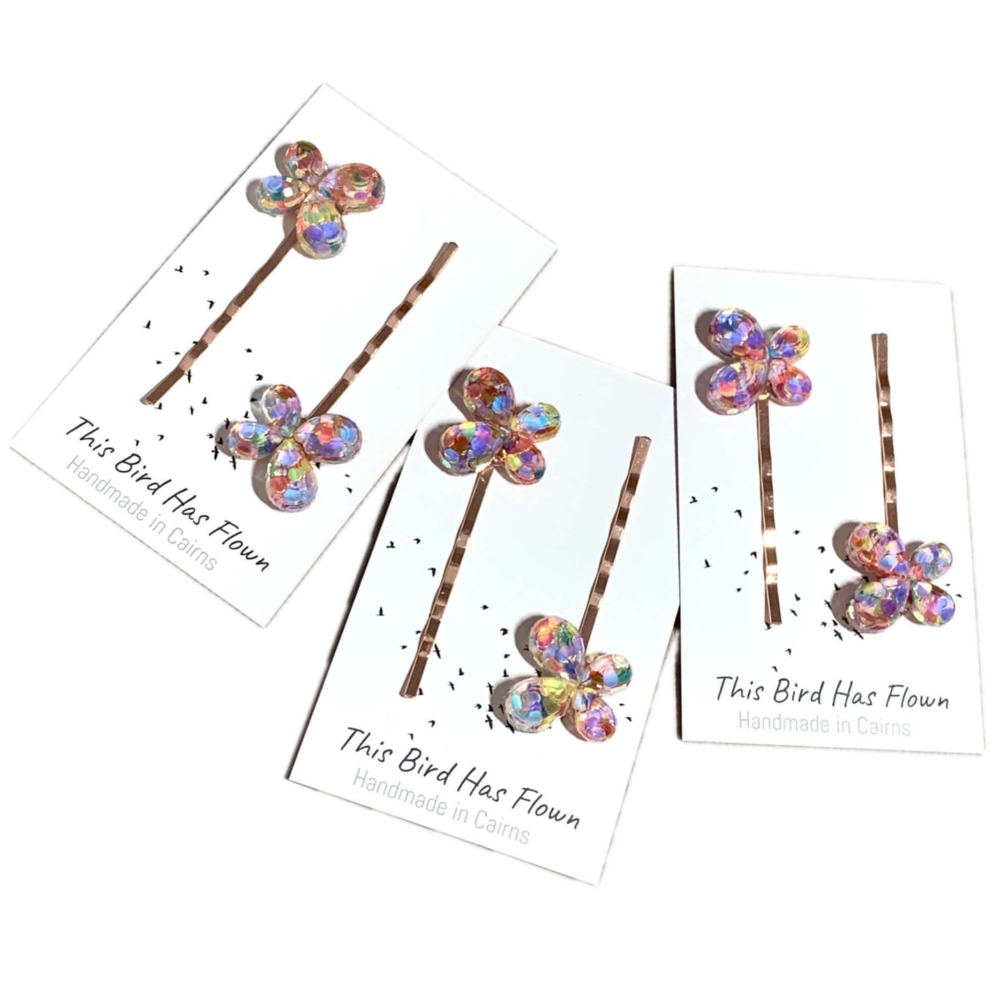 THIS BIRD HAS FLOWN - Confetti Butterflies- Hair Pins