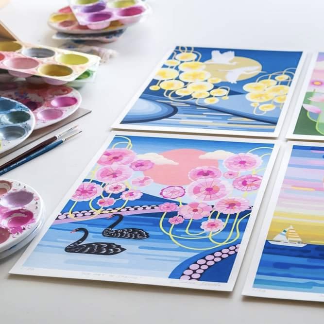 CLAIRE ISHINO- MEDIUM LIMITED EDITION A5 PRINTS- WE MET IN SPRING