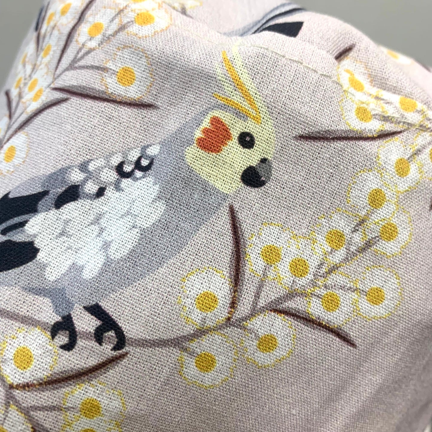 Teacups n Quilts-Cockatiels Fabric Hat- Adult Size