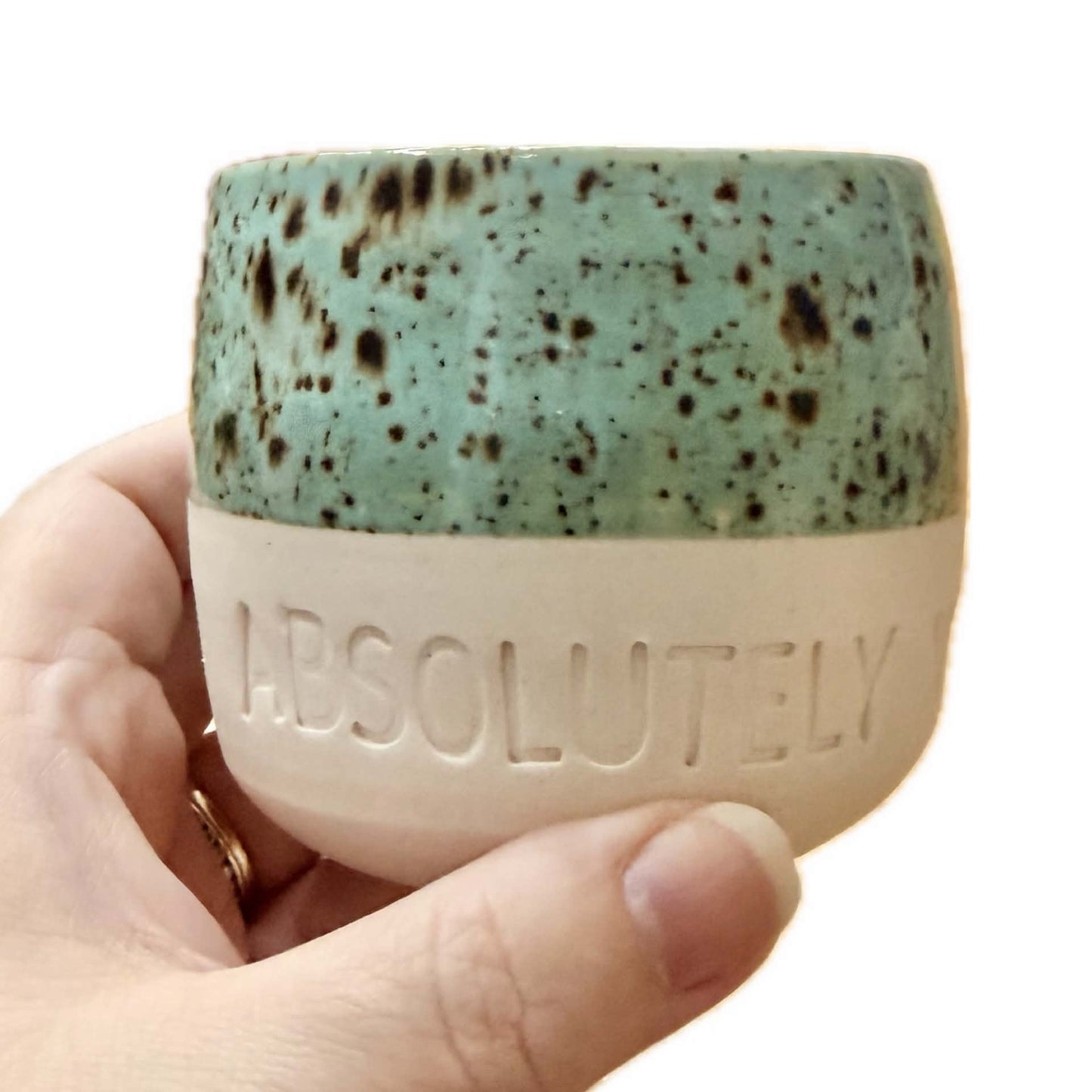POTTERESS BY ALICIA - ABSOLUTELY NOT - Hand Stamped Mug