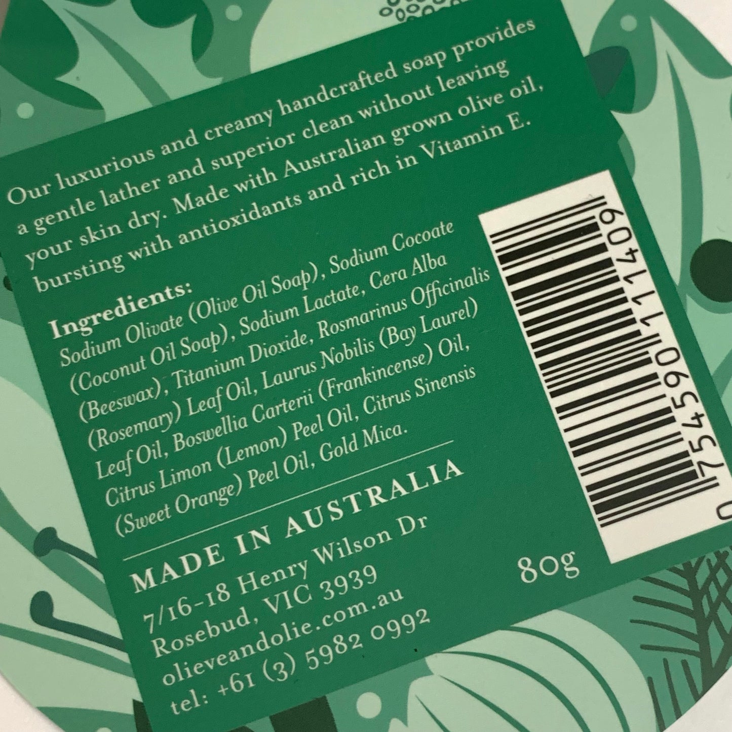 OLIEVE & OLIE- Christmas Soap- Limited Edition