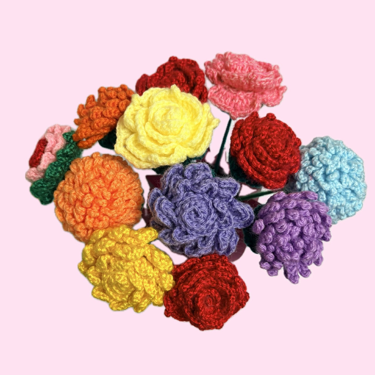 HOOKED BY JEN- Single Flower Red