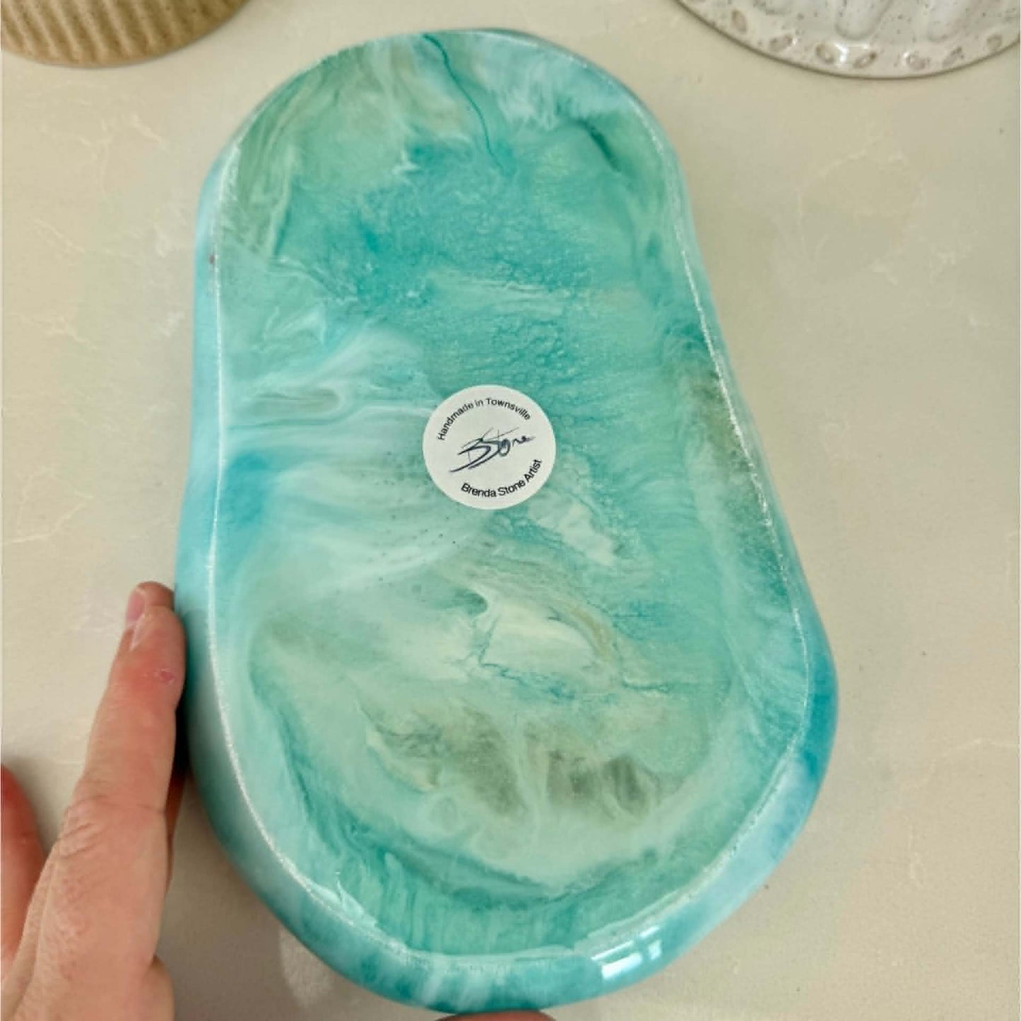 BRENDA STONE ART - Large Ocean Pool Bowl 2
