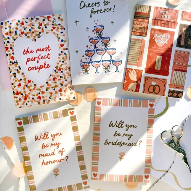 LAUREN SISSONS STUDIO- "The Perfect Match" Wedding or Engagement Card