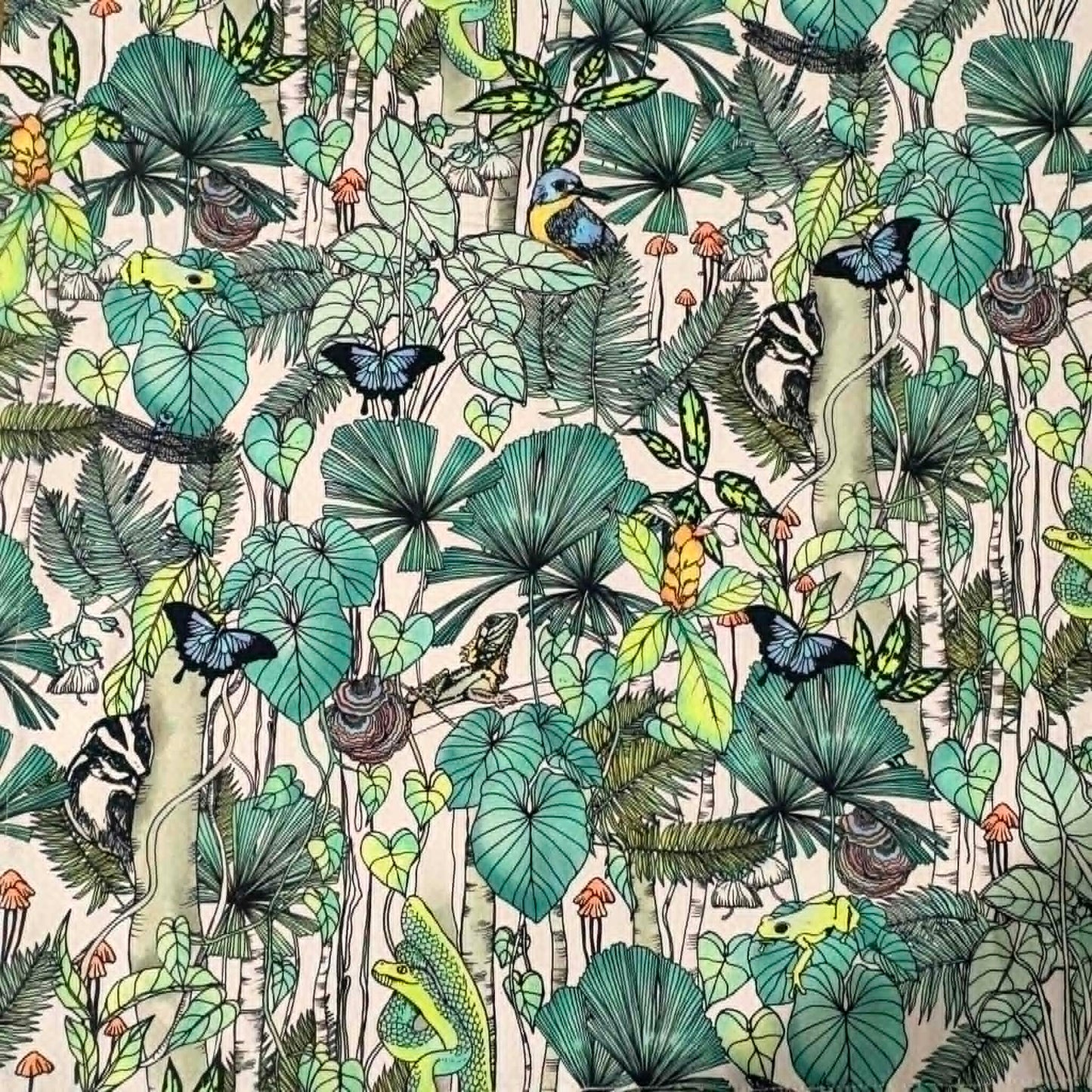 THE SCENIC ROUTE - "DAINTREE"- Cotton Art Table Runner