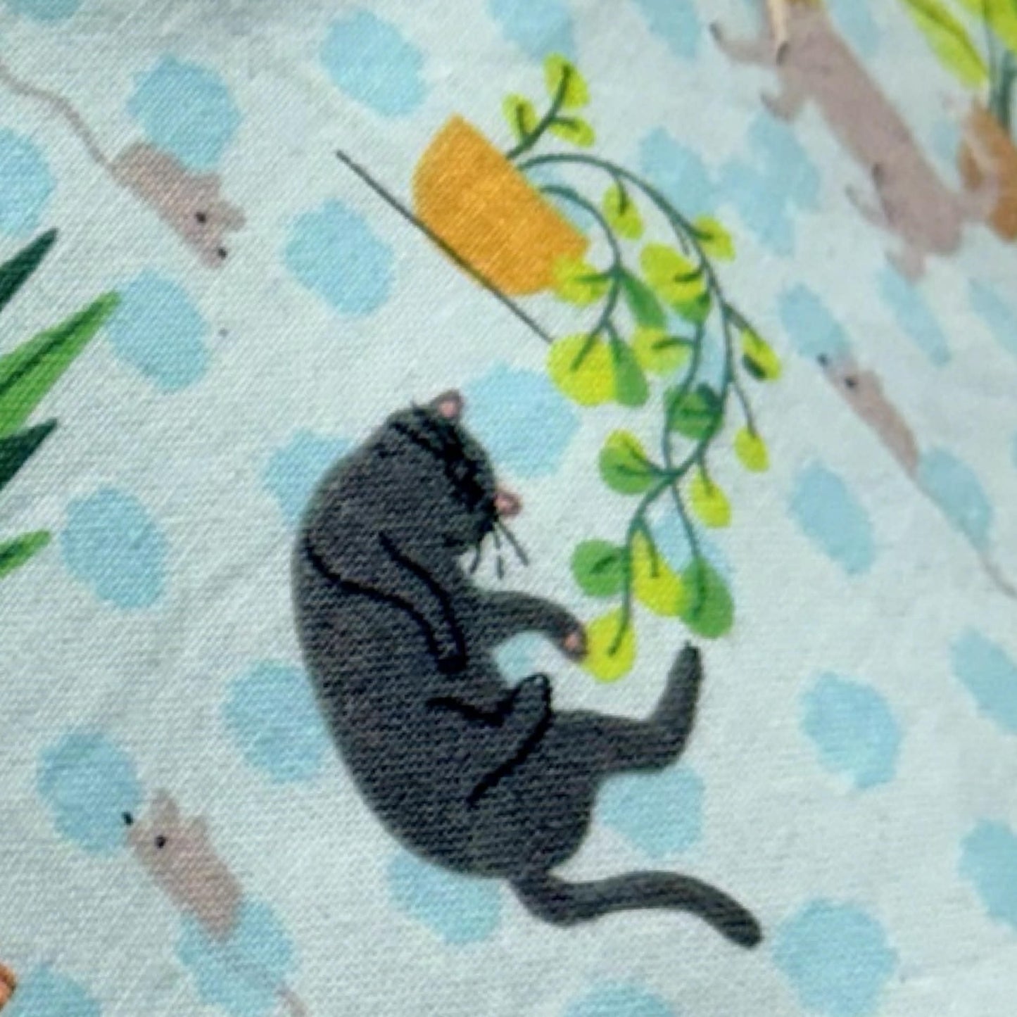 Teacups n Quilts- Cats and Plants Fabric Hat - Adult Size
