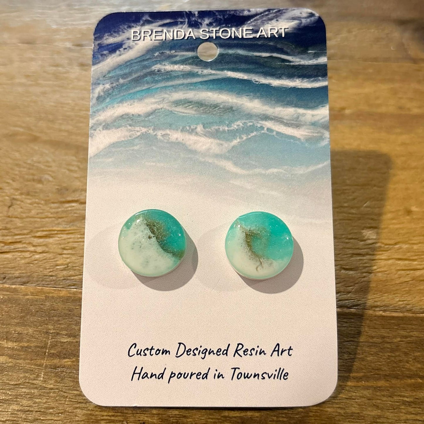 BRENDA STONE ART - Ocean Stud Earrings 2