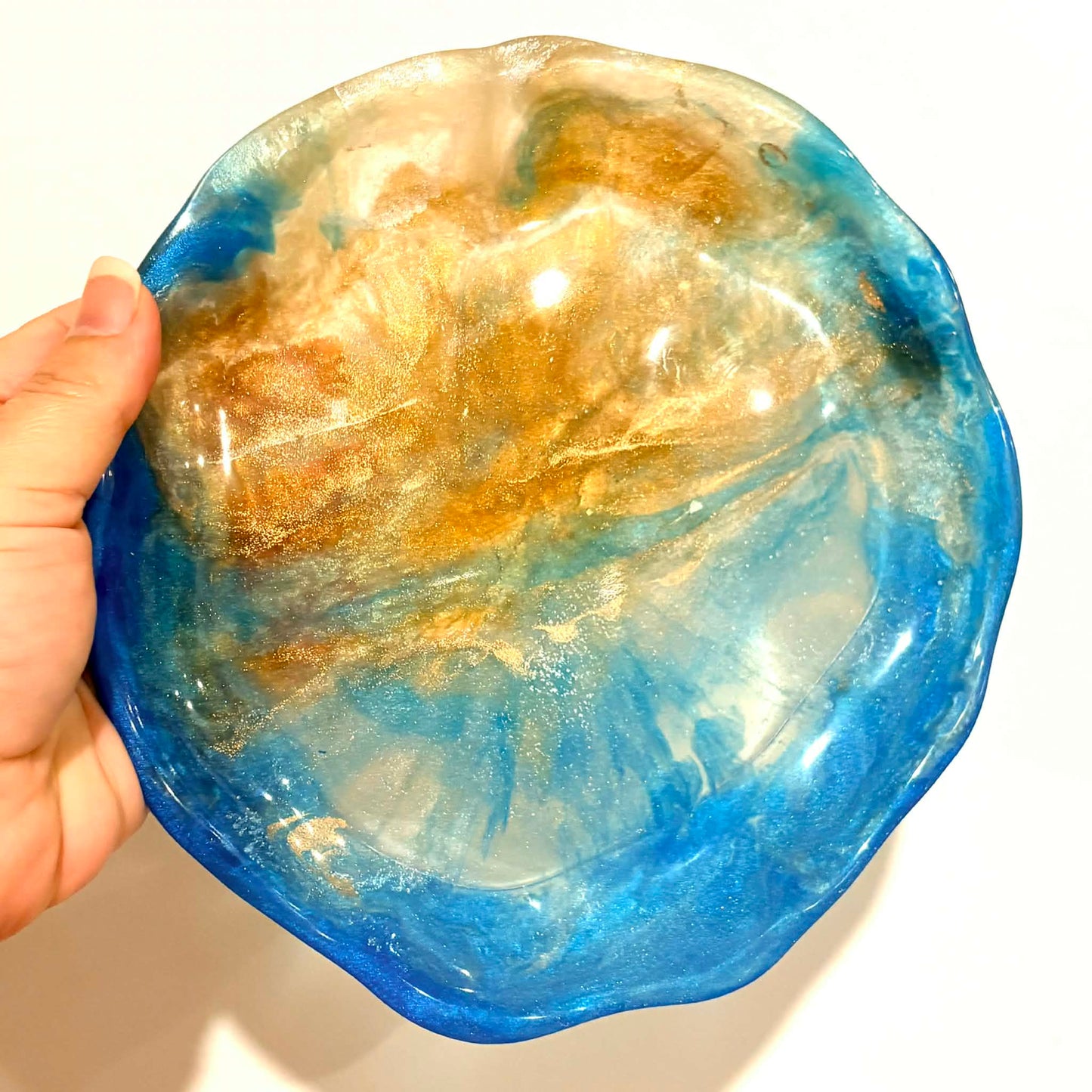 BRENDA STONE ART - Round Rockpool Resin Plate 2