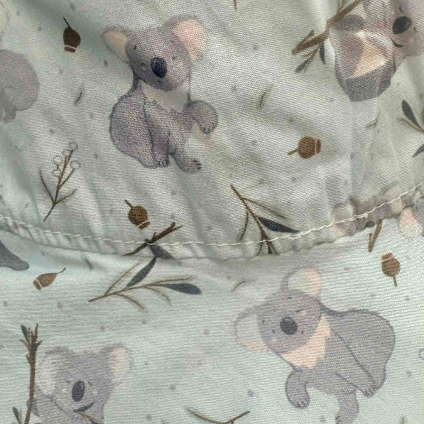 Teacups n Quilts - Koala Blue background Fabric Hat - Kids Size Small