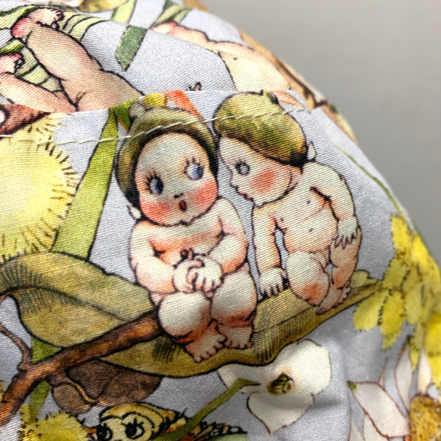 Teacups n Quilts - May Gibbs Fabric Hat- Blossom Babies - Adult Size