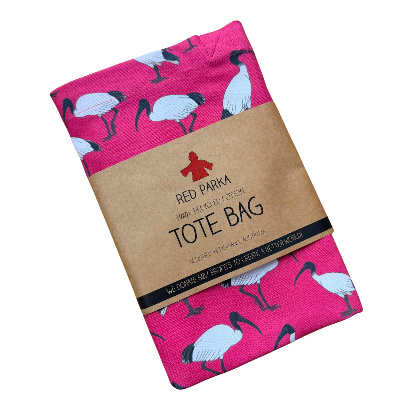 RED PARKA - AUSTRALIAN IBIS - Pattern Tote Bag