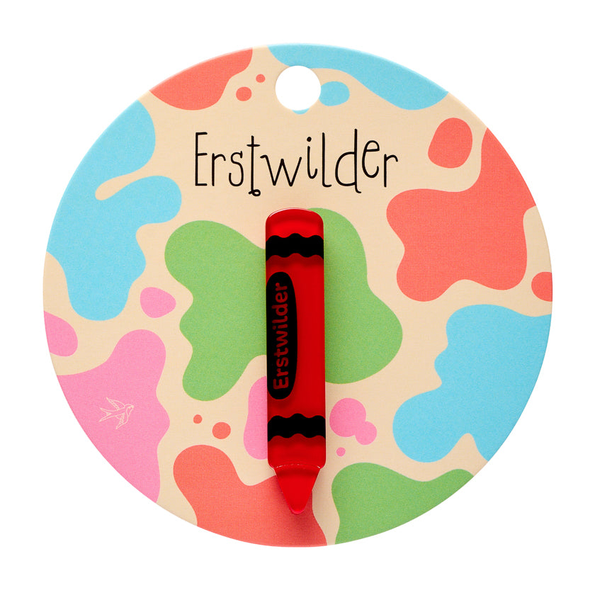 ERSTWILDER - "Red Crayon" Simplified Mini Brooch - ARTS AND CRAFTS PART 2