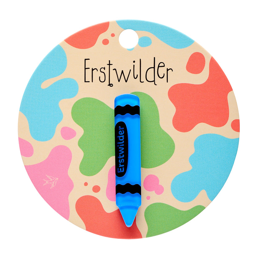 ERSTWILDER - "Blue Crayon" Simplified Mini Brooch - ARTS AND CRAFTS PART 2