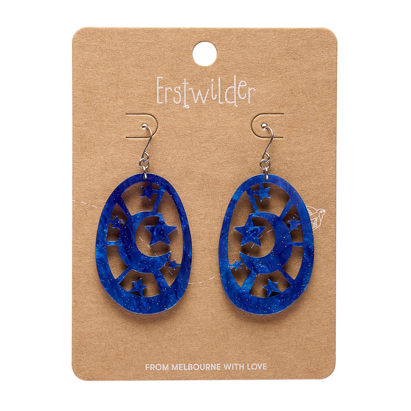 ERSTWILDER - Moonlight Drop Earrings Navy - Pete Cromer Fairy Tales: Part 2