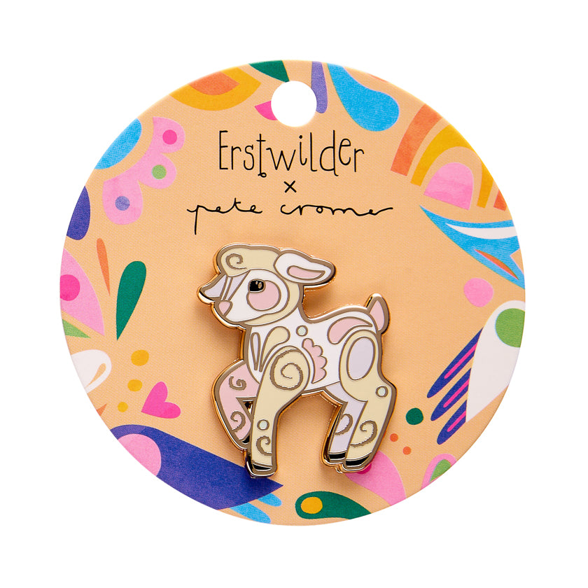 ERSTWILDER - Lottie the Lamb Enamel Pin - PETE CROMER COLLECTION