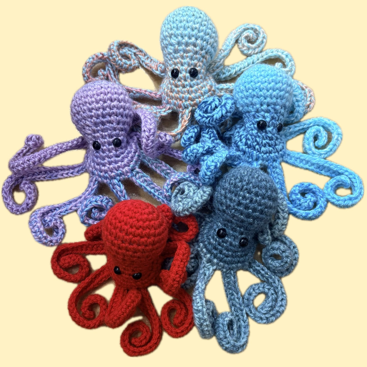 BEAKNITS- CROCHETED OCTOPUS - Red