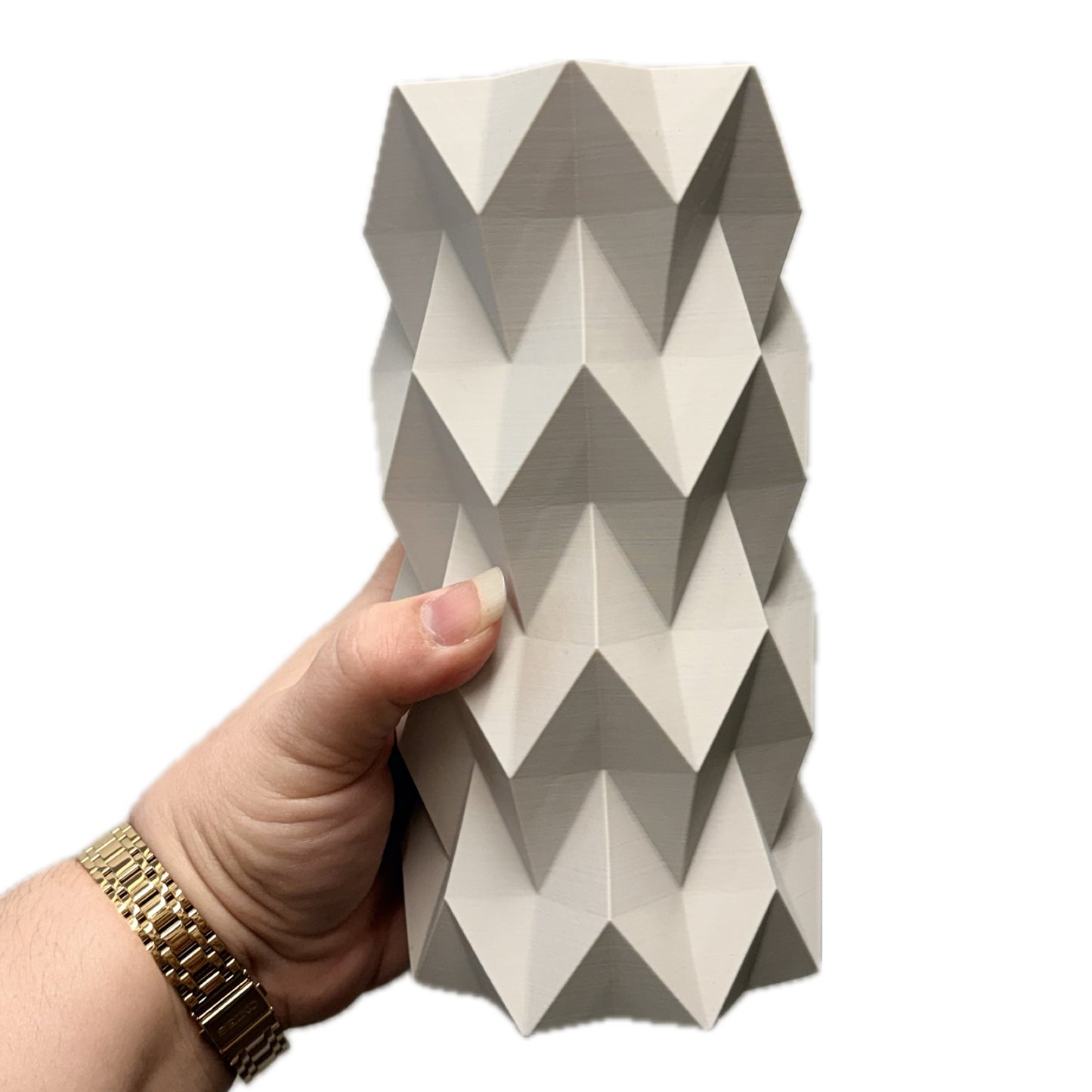 DWAYNSKI.3D - "Tessura" Vase - Cream
