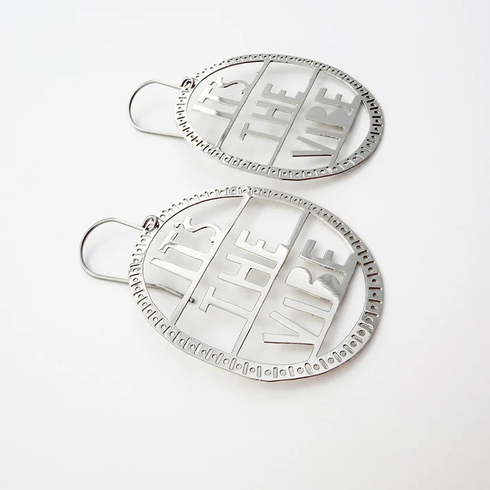 DENZ & CO - "It's The Vibe" earrings in Silver