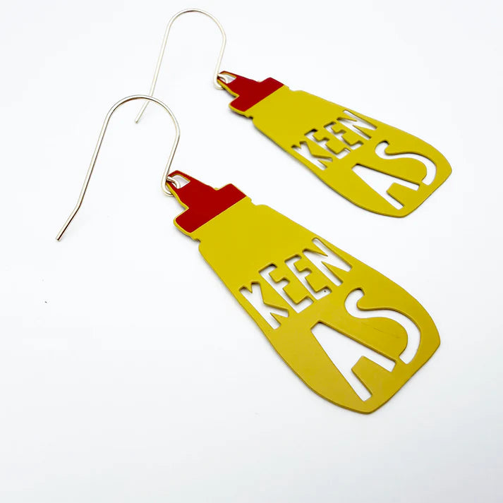 DENZ & CO - "Keen As" earrings in Mustard and Red