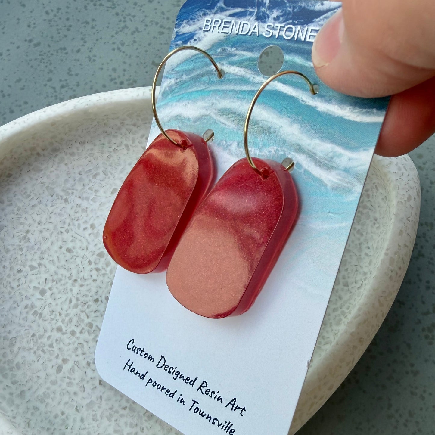 BRENDA STONE ART - Lagoon Hoop Earrings 4