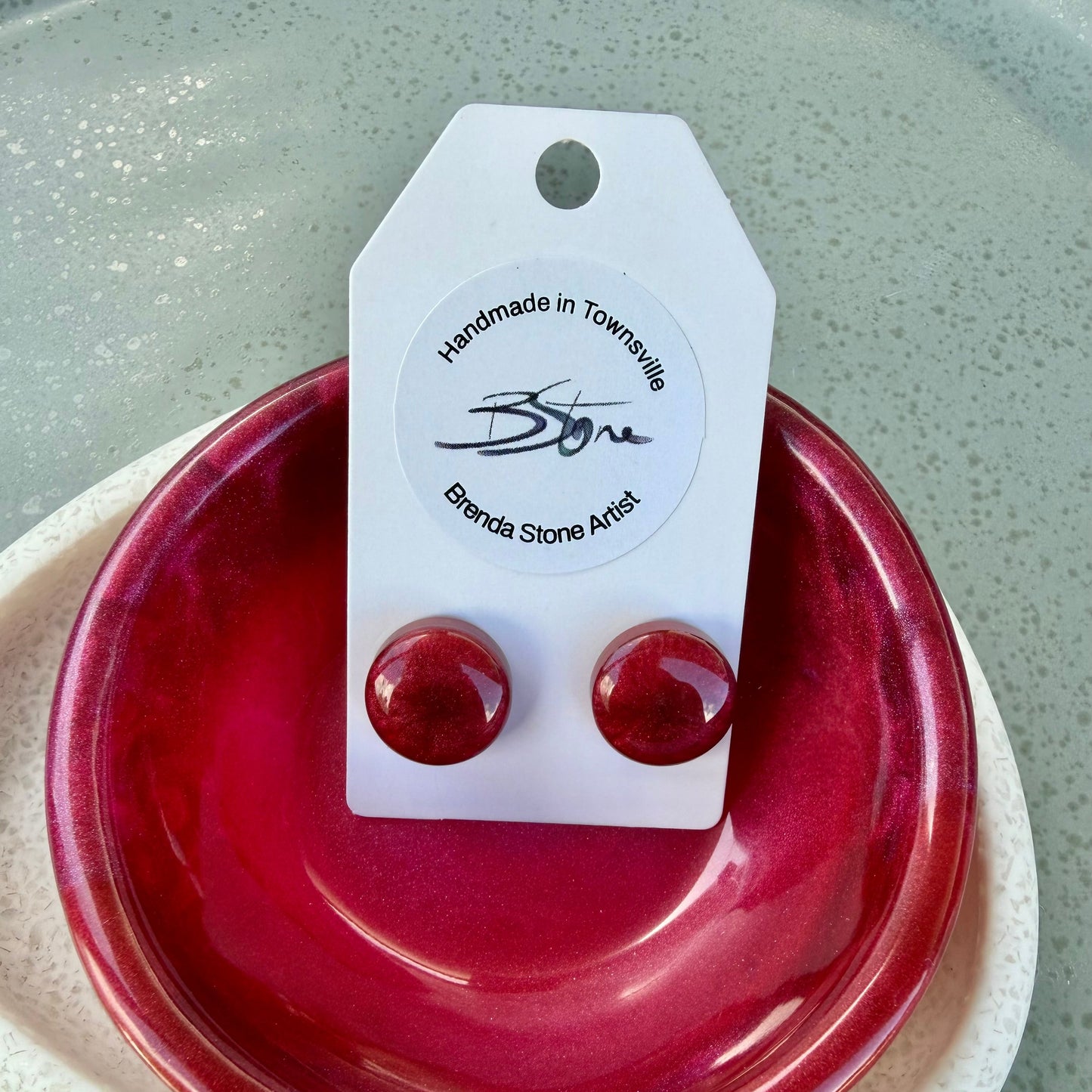 BRENDA STONE ART - Ocean Stud Earrings 7
