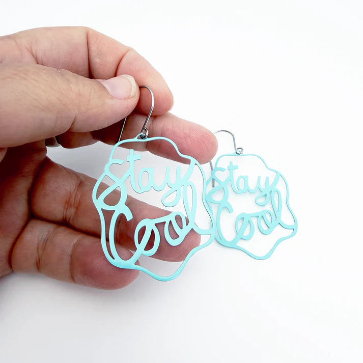 DENZ & CO - "Stay Cool" earrings in Mint Blue