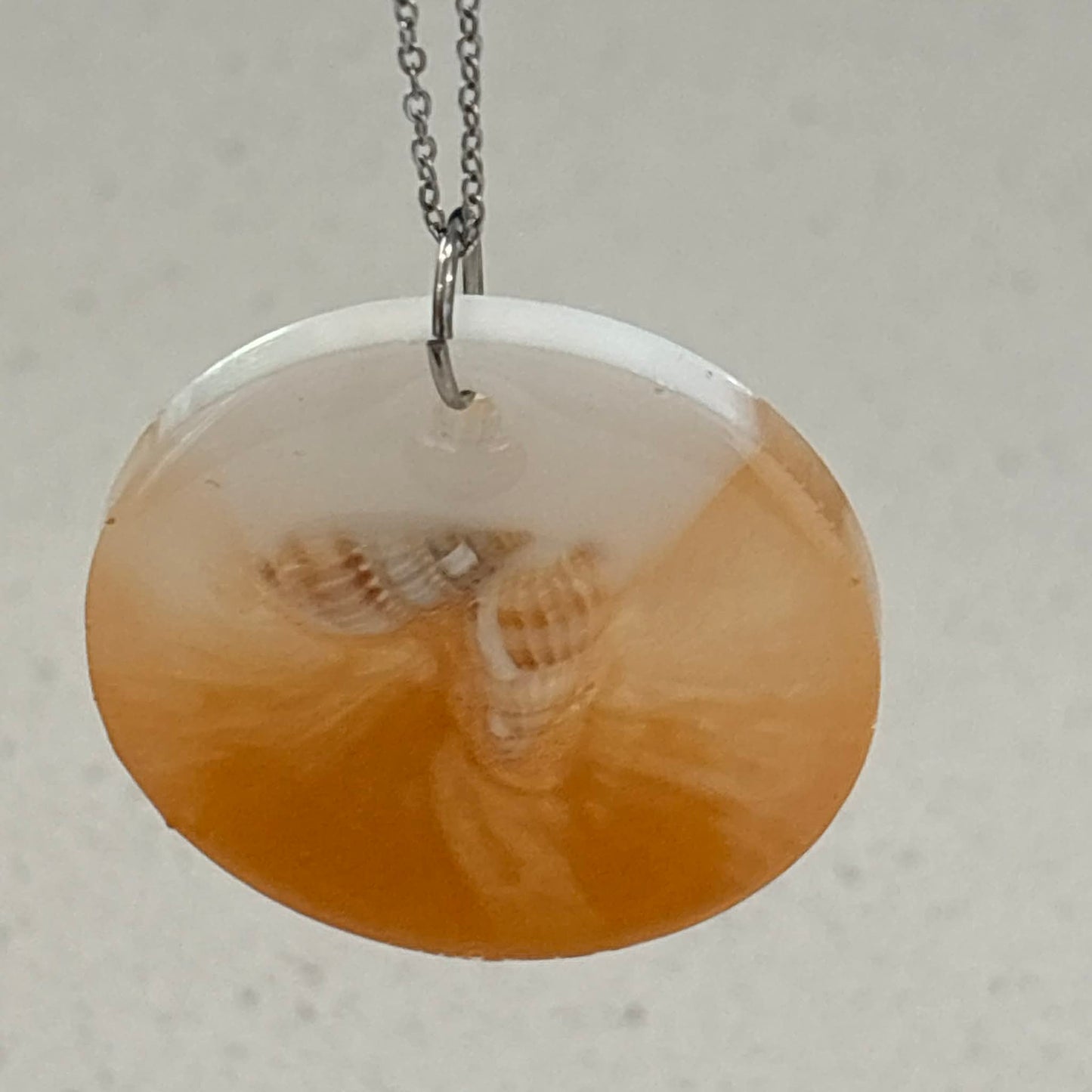 BRENDA STONE ART - Large Ocean Pendant (Metal Chain) 2