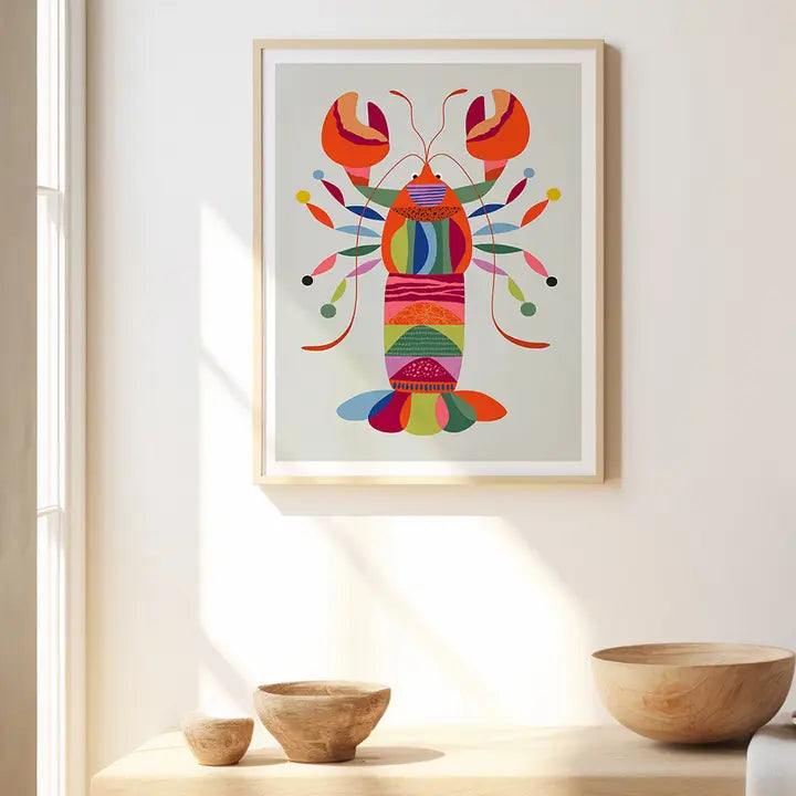 3 BIRDIES STUDIO- "Lobster" A5 Art Print