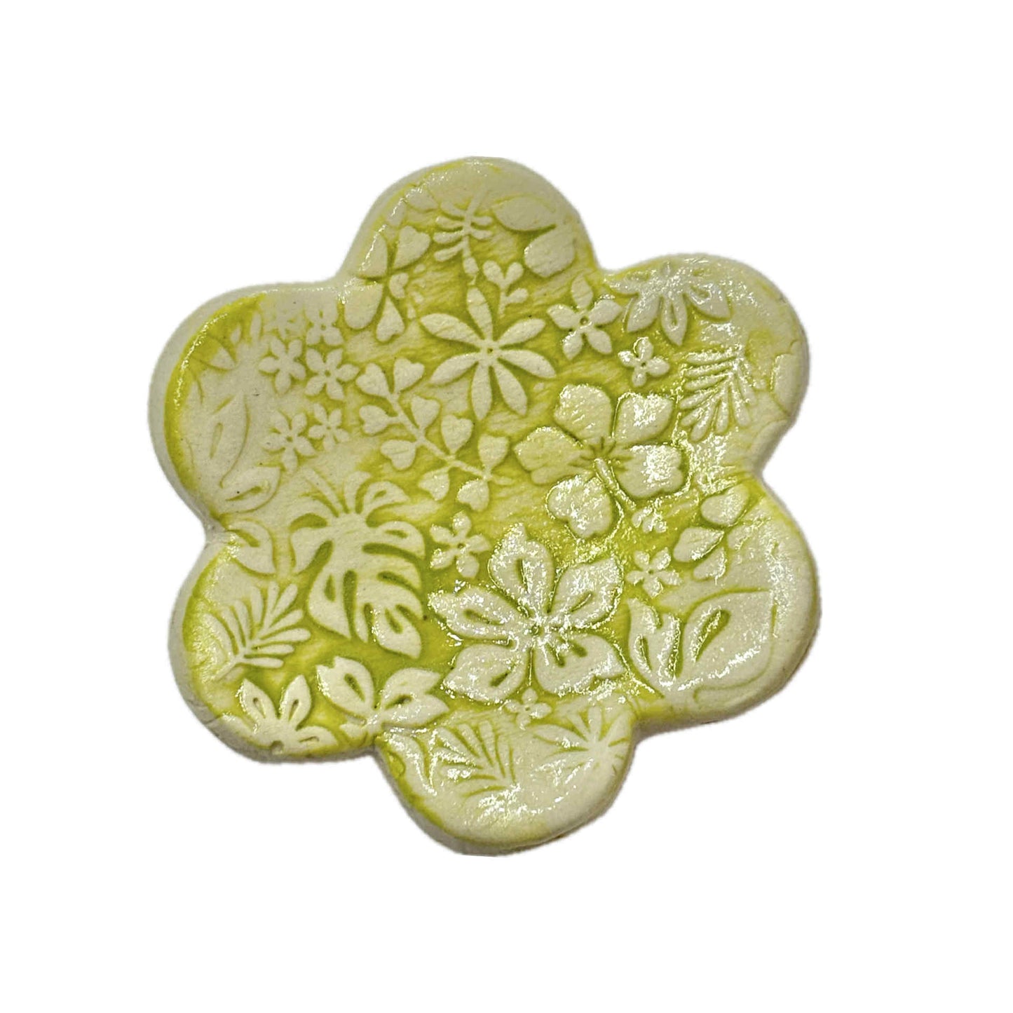 EARTH BY HAND- Clay Flower Trinket dishes - Pink