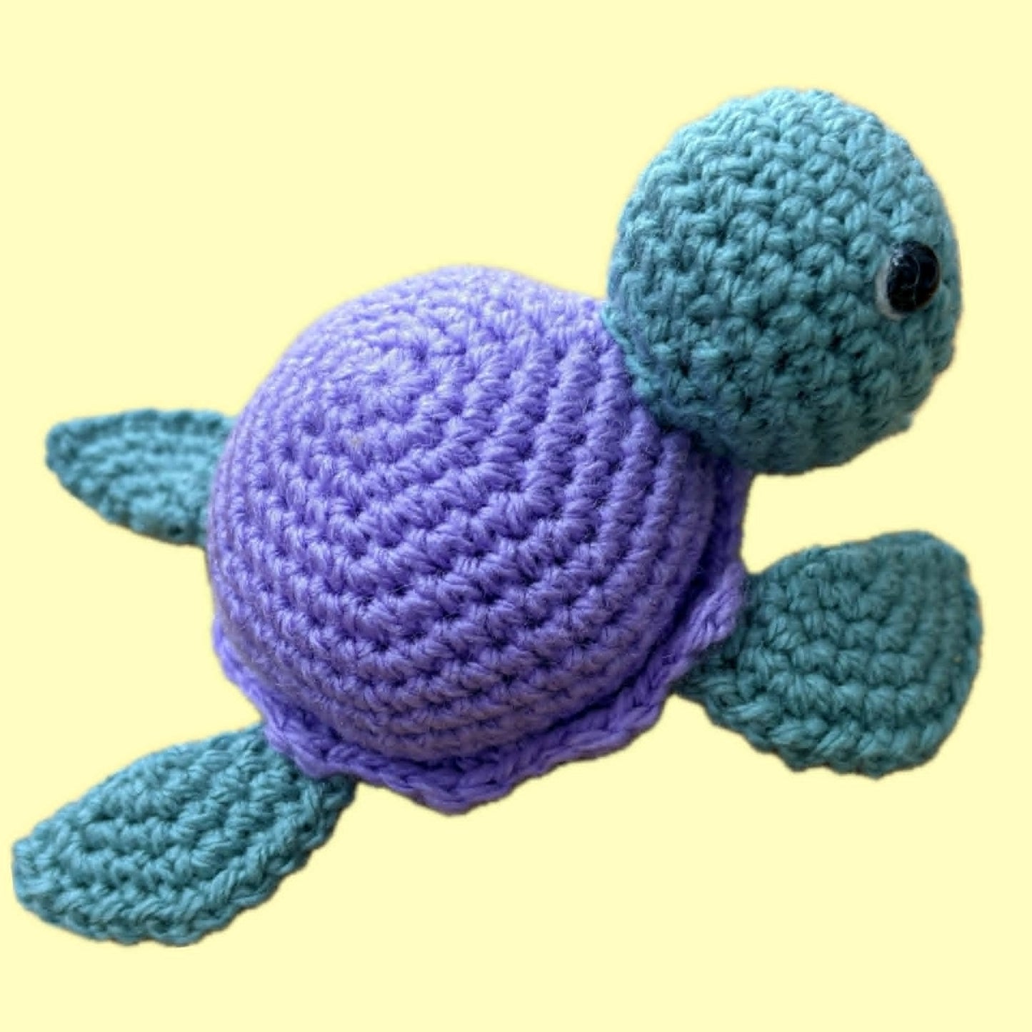 BEAKNITS-Crocheted Turtle - Lavender Shell