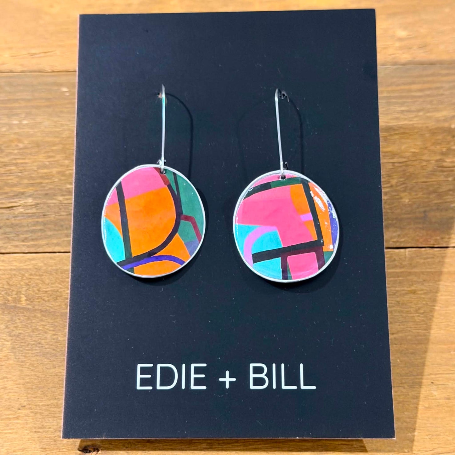 EDIE & BILL- FIFI SINGLE DROP- Recycled Coffee Pod & Magazine Earrings