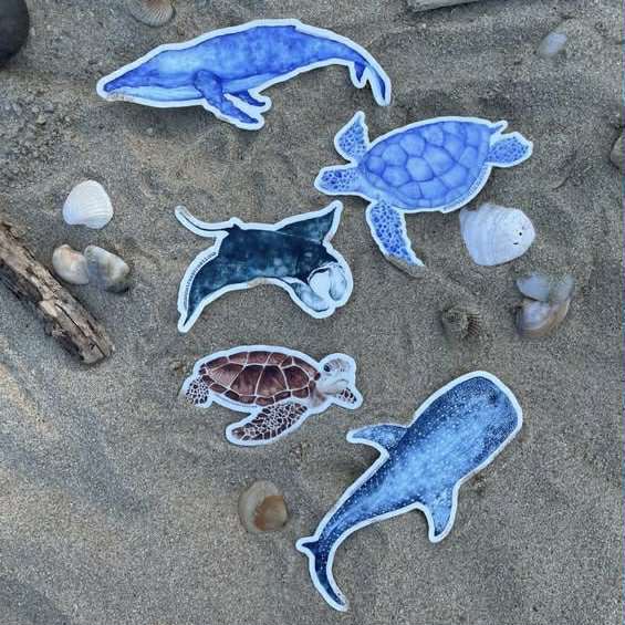 Shanna Trees Creations- Whale Large Sticker