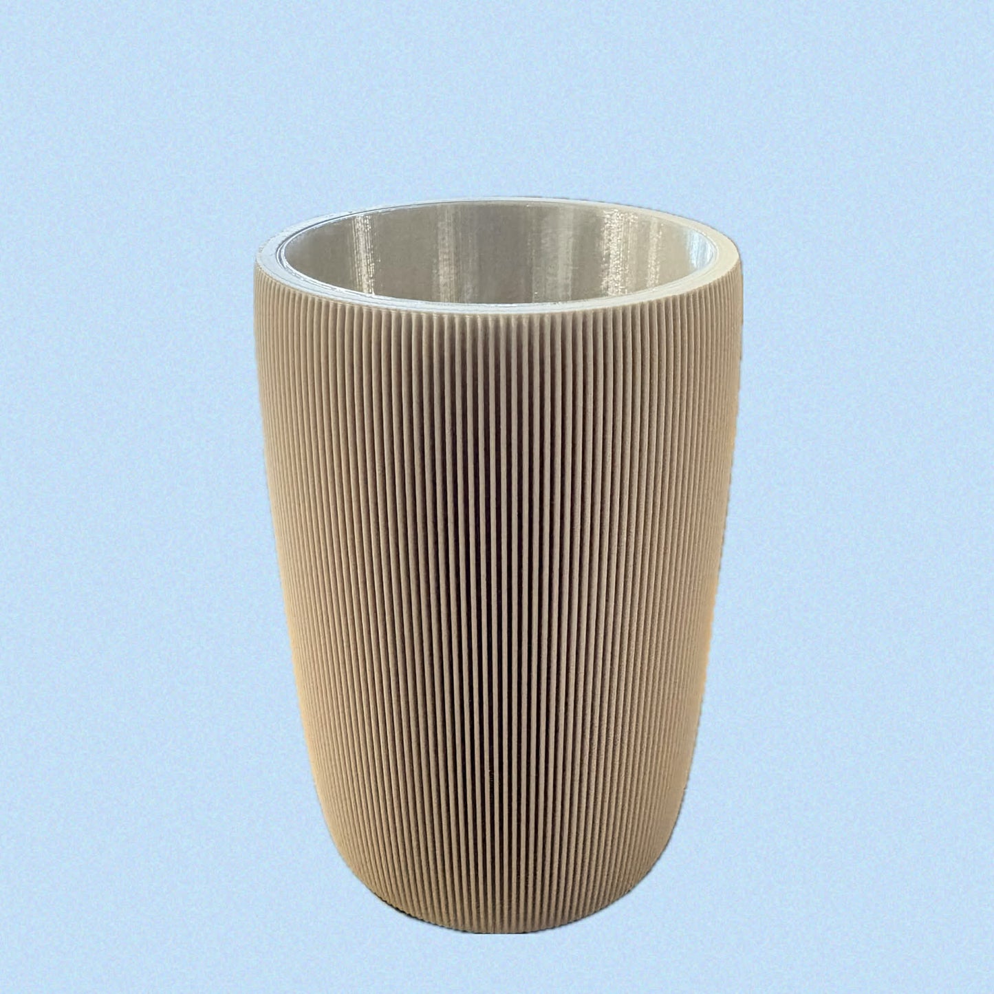 DWAYNSKI.3D - "Wirpoo" Short Vase Bone White