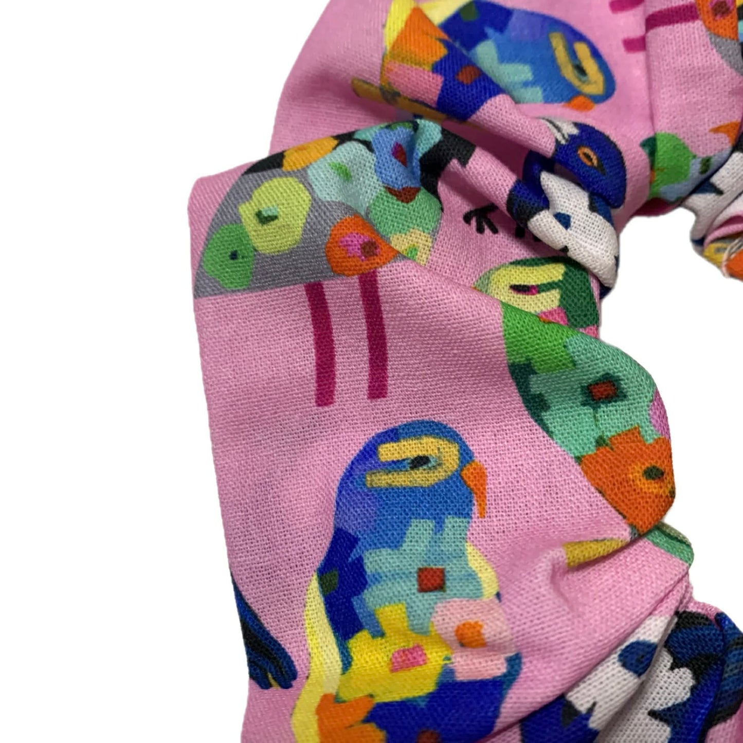 MUMMA WHOOPEE - JUMBO "Flower Birds" SCRUNCHIES