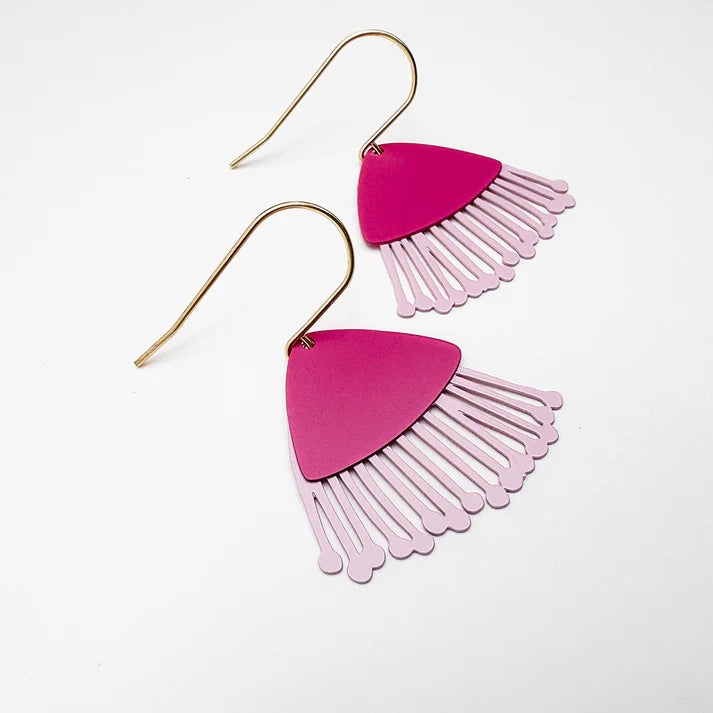 DENZ & CO - Mini Gum Blossom Earrings – Raspberry & Pink - DANGLE EARRINGS