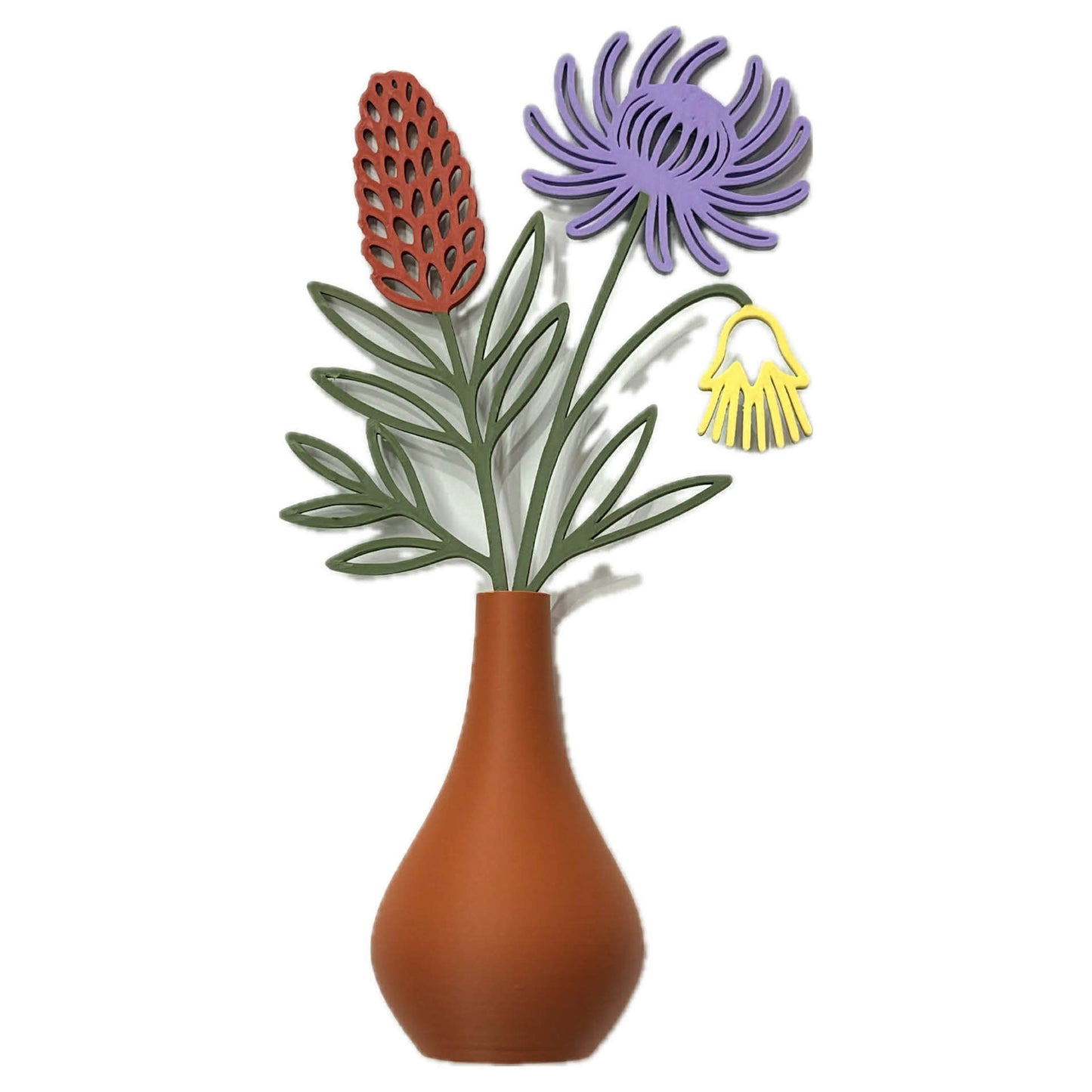 DWAYNSKI.3D - NATIVE GARDEN - MAGNETIC BUD VASE WITH PRINTED FLOWER STEM