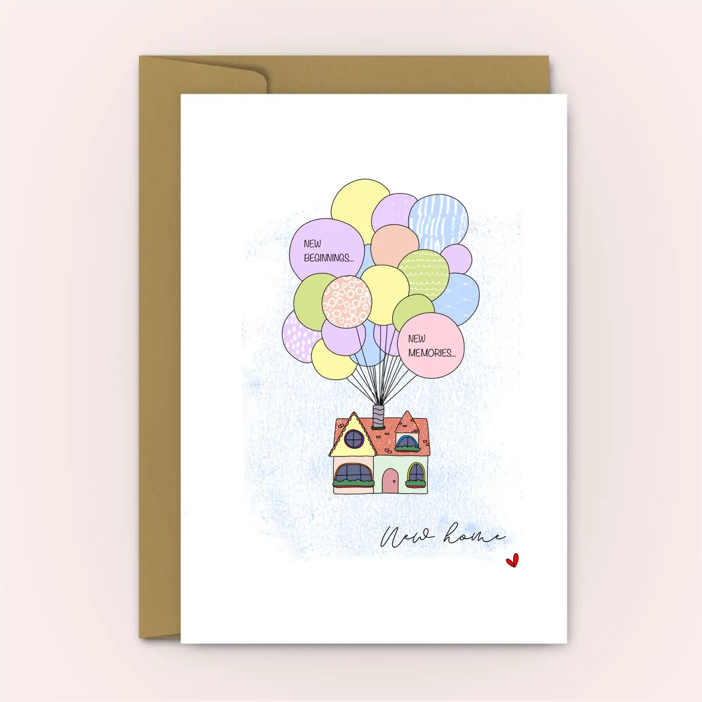 SWALLOW WIND ART - New Home New Beginning New Memories - Greeting Card
