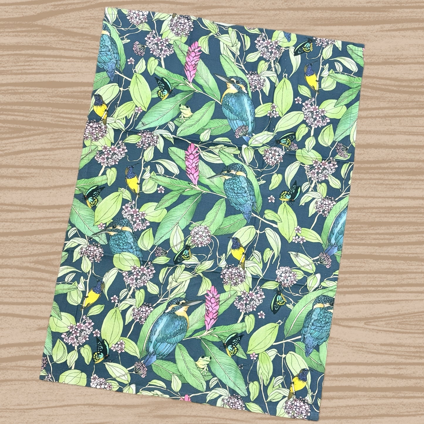 THE SCENIC ROUTE - "KINGFISHER"- Cotton Art Tea Towel