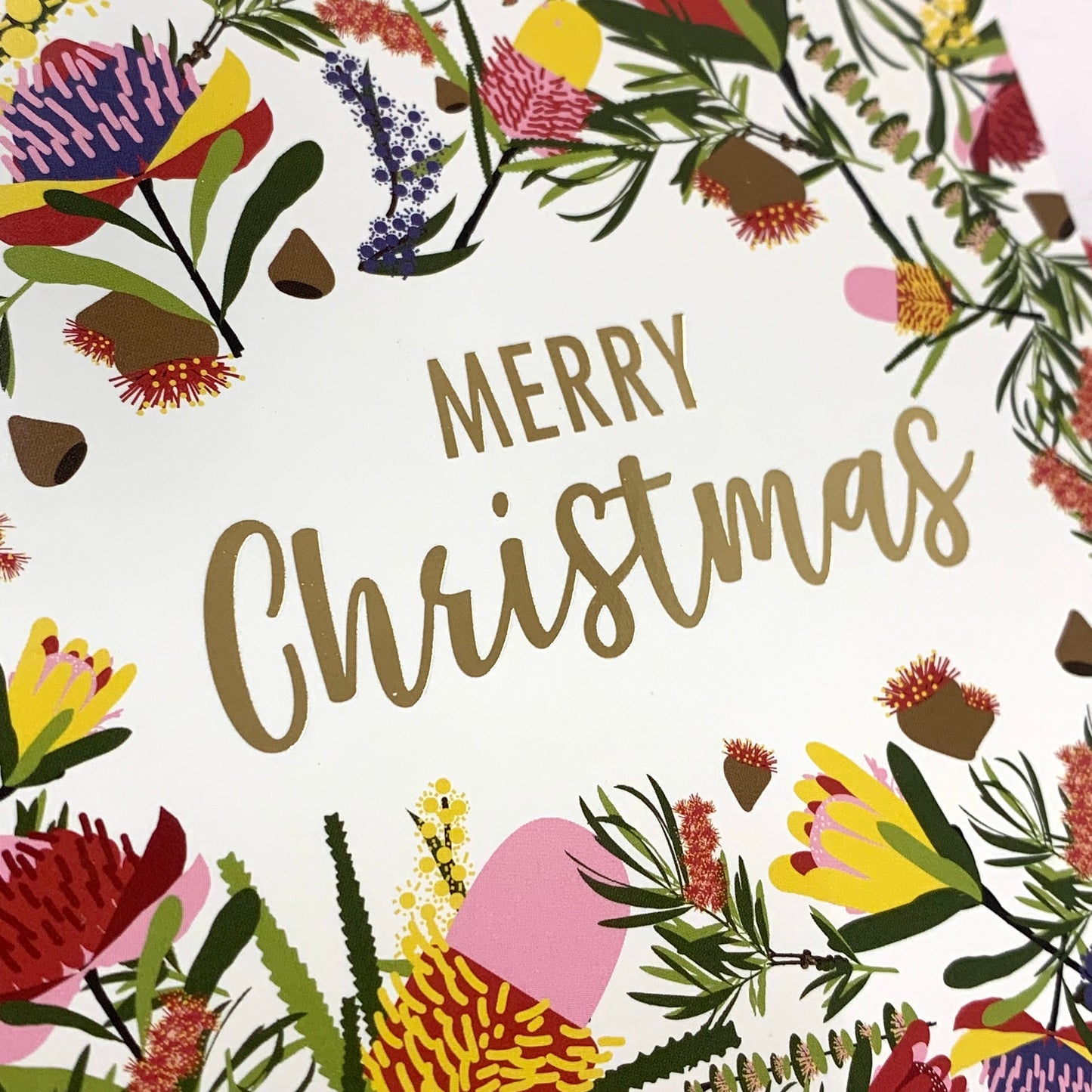 CANDLEBARK CREATIONS - "Christmas Botany" Australiana- Single Square Card