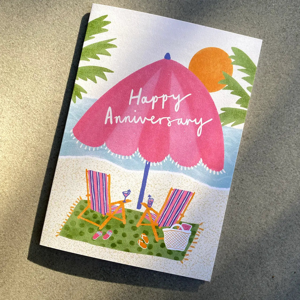 LAUREN SISSONS STUDIO- "Happy Anniversary" - Blank Greeting Card