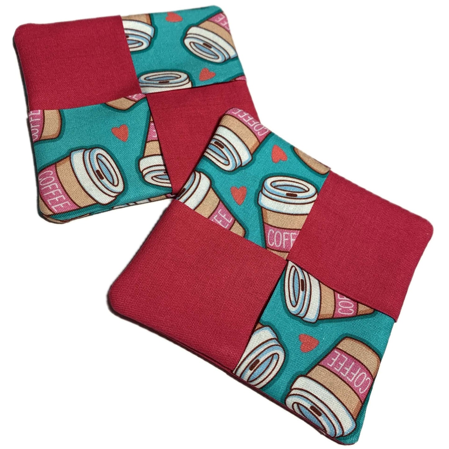 MUMMA WHOOPEE- SINGLE WINE GLASS SLIPPER/COASTERS- "COFFEE LOVER"